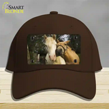 Horses Sweet On Each Other Novelty License Plate Hat Cotton / Dark Brown