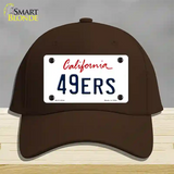 49ERS California State Novelty License Plate Hat Cotton / Dark Brown