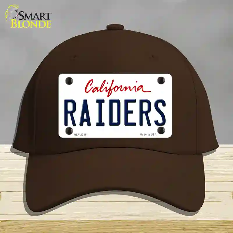 Raiders California State Novelty License Plate Hat Cotton / Dark Brown