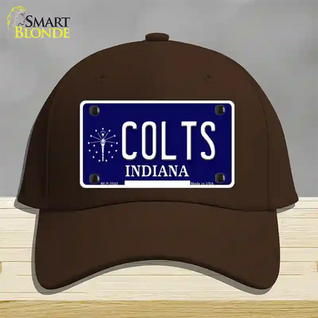 Colts Indiana State Novelty License Plate Hat Cotton / Dark Brown