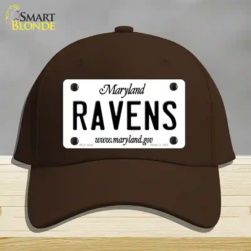 Ravens Maryland State Novelty License Plate Hat Cotton / Dark Brown