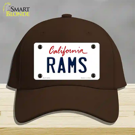 Rams California State Novelty License Plate Hat Cotton / Dark Brown