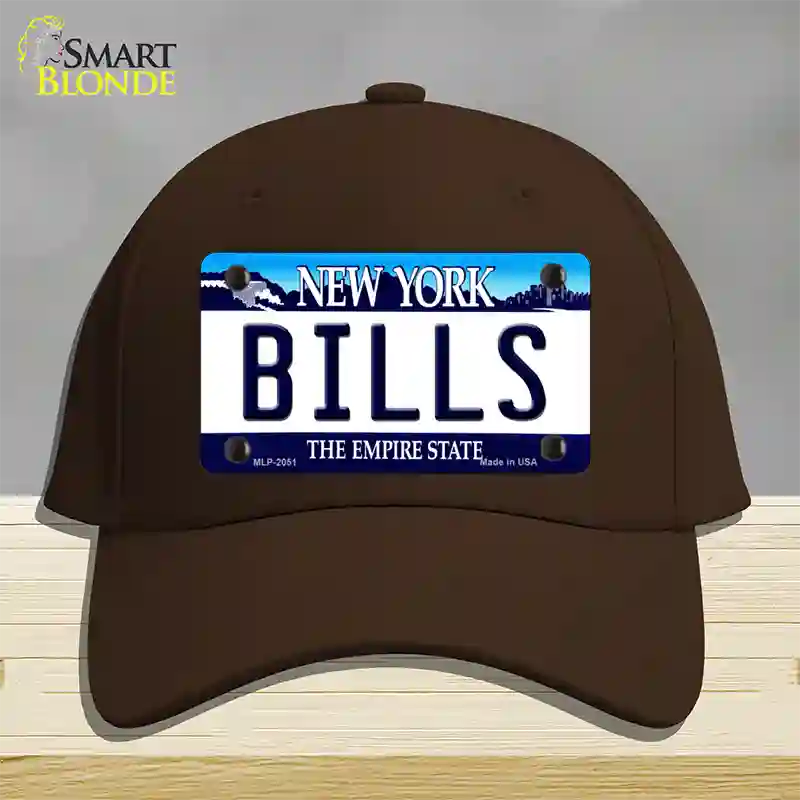 Bills New York State Novelty License Plate Hat Cotton / Dark Brown