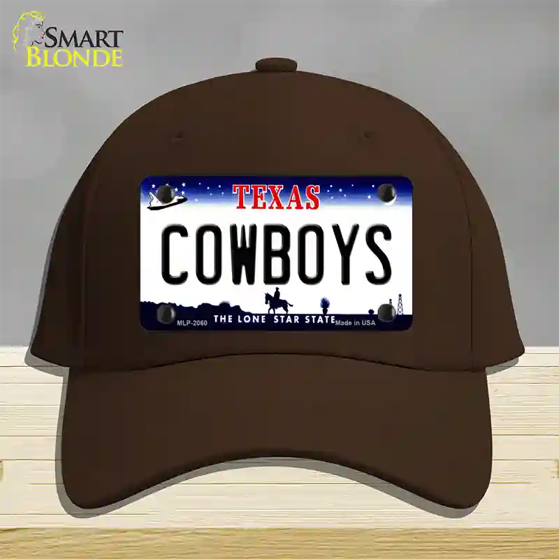 Cowboys Texas State Novelty License Plate Hat Cotton / Dark Brown