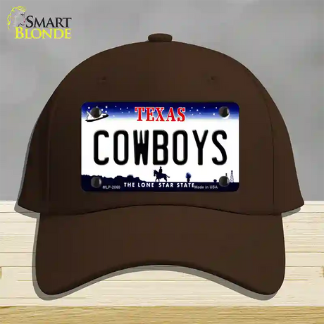 Cowboys Texas State Novelty License Plate Hat Cotton / Dark Brown