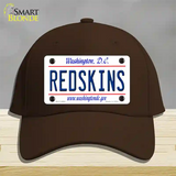 Redskins Washington State Novelty License Plate Hat Cotton / Dark Brown