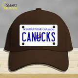 Canucks British Columbia Canada Province Novelty License Plate Hat Cotton / Dark Brown