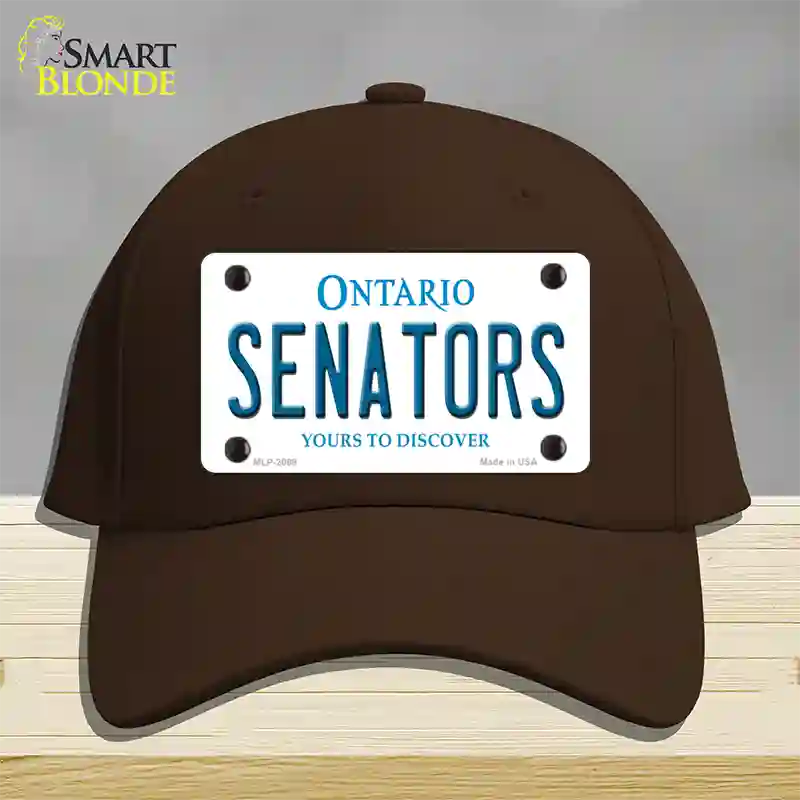 Senators Ontario Canada Province Novelty License Plate Hat Cotton / Dark Brown