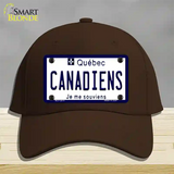 Canadiens Quebec Canada Province Novelty License Plate Hat Cotton / Dark Brown