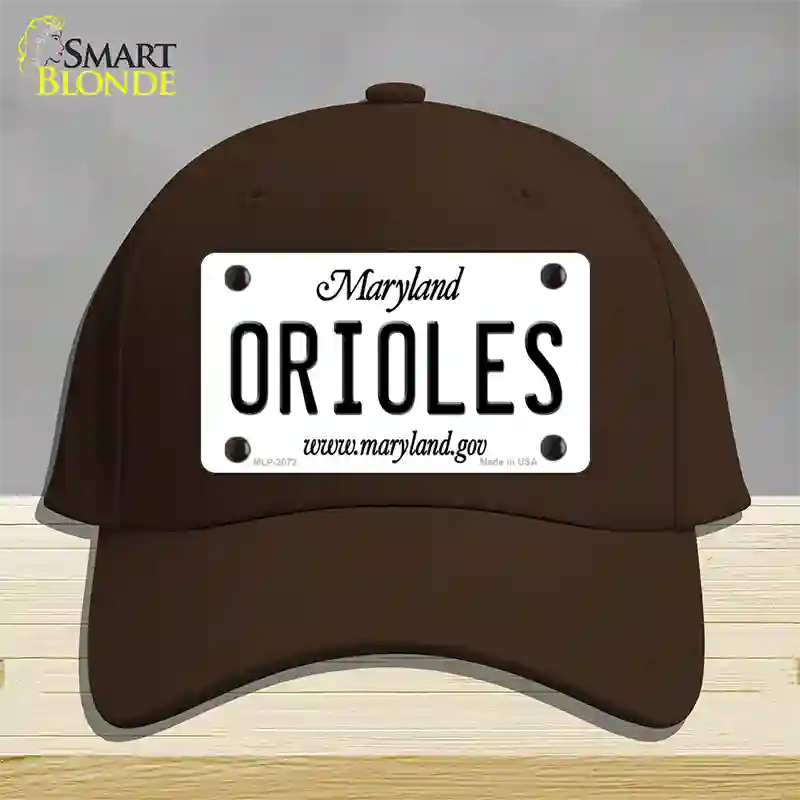 Orioles Maryland State Novelty License Plate Hat Cotton / Dark Brown