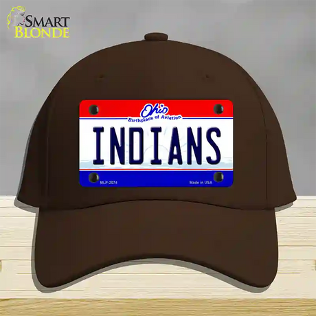 Indians Ohio State Novelty License Plate Hat Cotton / Dark Brown