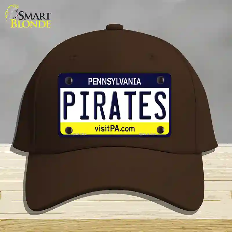 Pirates Pennsylvania State Novelty License Plate Hat Cotton / Dark Brown