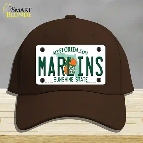 Marlins Florida State Novelty License Plate Hat Cotton / Dark Brown