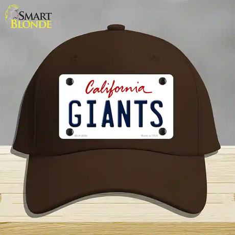 Giants California State Novelty License Plate Hat Cotton / Dark Brown