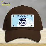 Route 66 Shield Kansas Novelty License Plate Hat Cotton / Dark Brown