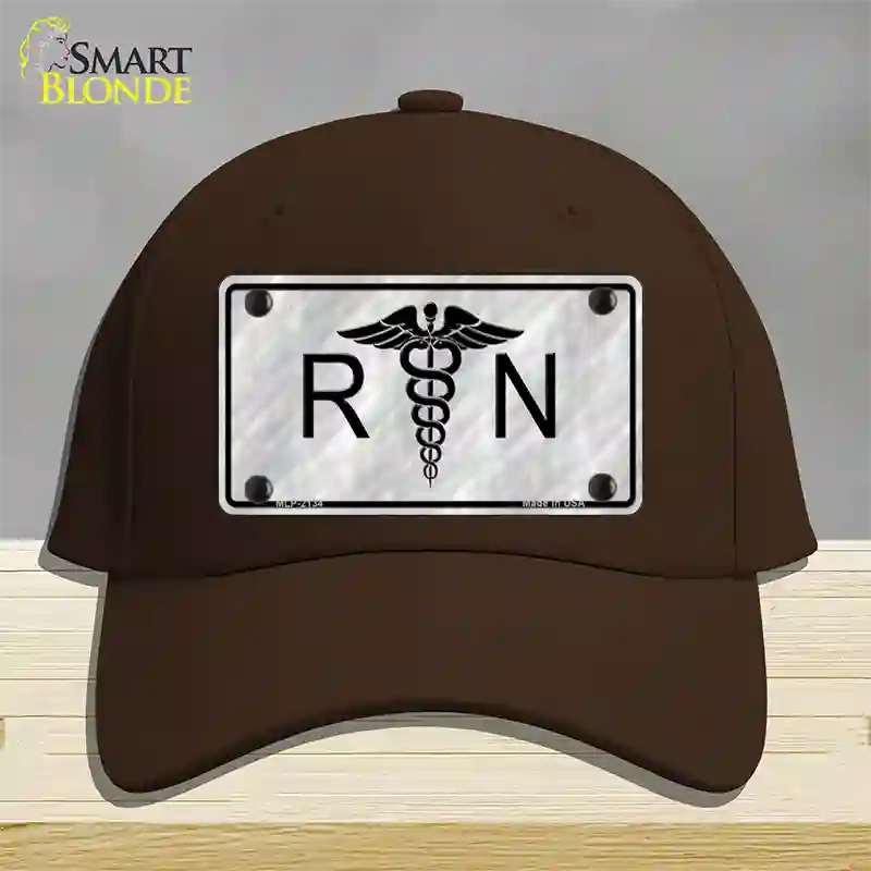 RN Novelty License Plate Hat Cotton / Dark Brown