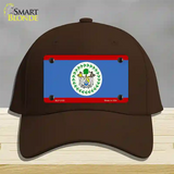 Belize Flag Novelty License Plate Hat Cotton / Dark Brown