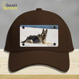 German Shepherd Dog Novelty License Plate Hat Cotton / Dark Brown