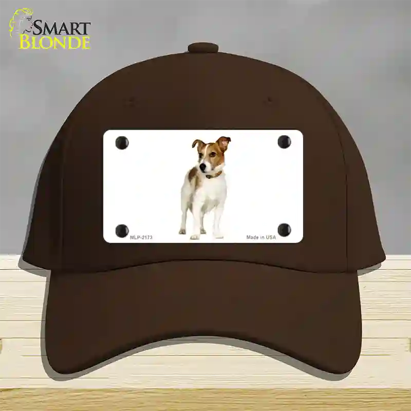 Jack Russell Terrier Dog Novelty License Plate Hat Cotton / Dark Brown