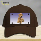 Yellow Labrador Retriever Dog Novelty License Plate Hat Cotton / Dark Brown