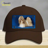 Shih Tzu Dog Novelty License Plate Hat Cotton / Dark Brown