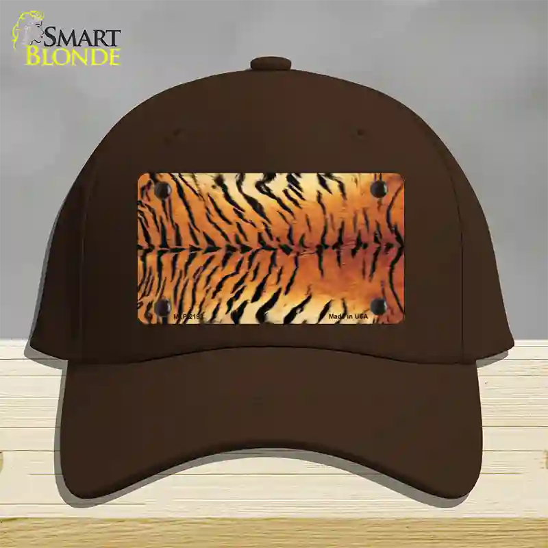 Tiger Pattern Novelty License Plate Hat Cotton / Dark Brown