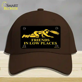 Miners Friends In Low Places Novelty License Plate Hat Cotton / Dark Brown