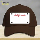 California State Blank Novelty License Plate Hat Cotton / Dark Brown