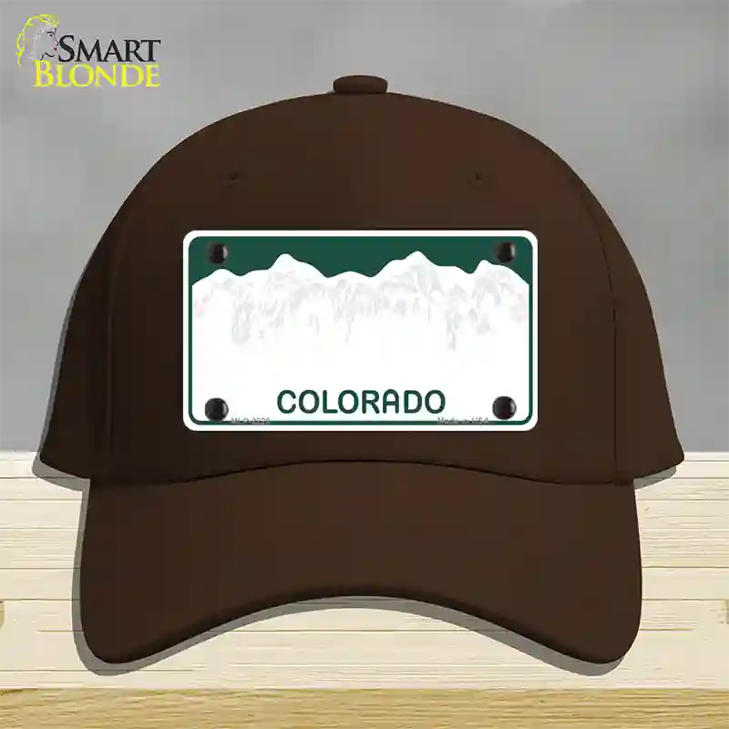 Colorado Green State Blank Novelty License Plate Hat Cotton / Dark Brown