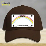 Hawaii State Blank Novelty License Plate Hat Cotton / Dark Brown