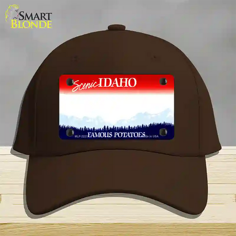 Idaho State Blank Novelty License Plate Hat Cotton / Dark Brown