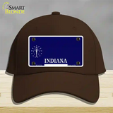 Indiana State Blank Novelty License Plate Hat Cotton / Dark Brown