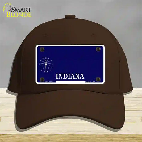 Indiana State Blank Novelty License Plate Hat Cotton / Dark Brown