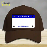 Michigan State Blank Novelty License Plate Hat Cotton / Dark Brown