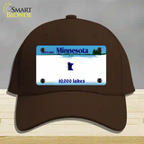 Minnesota State Blank Novelty License Plate Hat Cotton / Dark Brown