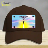 Mississippi State Blank Novelty License Plate Hat Cotton / Dark Brown