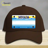 Nevada State Blank Novelty License Plate Hat Cotton / Dark Brown