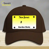 New Jersey State Blank Novelty License Plate Hat Cotton / Dark Brown