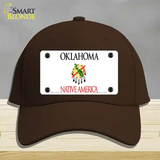 Oklahoma State Blank Novelty License Plate Hat Cotton / Dark Brown