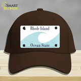 Rhode Island State Blank Novelty License Plate Hat Cotton / Dark Brown