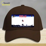 Texas State Blank Novelty License Plate Hat Cotton / Dark Brown