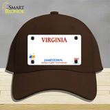 Virginia State Blank Novelty License Plate Hat Cotton / Dark Brown