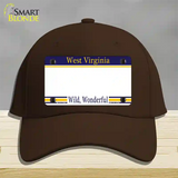 West Virginia State Blank Novelty License Plate Hat Cotton / Dark Brown