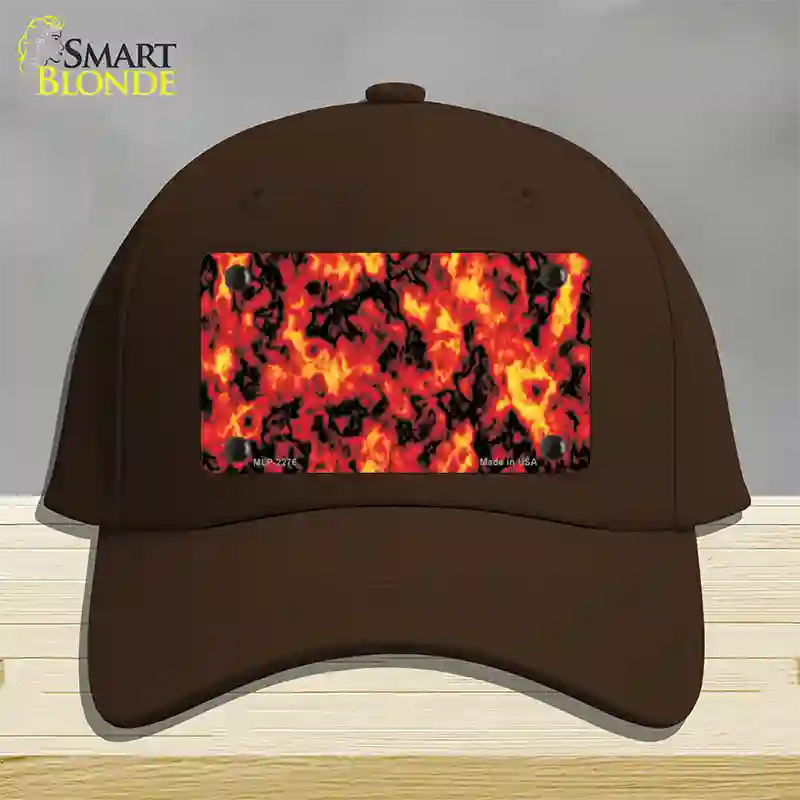 Fire Explosion Novelty License Plate Hat Cotton / Dark Brown