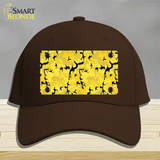 Yellow Camouflage Novelty License Plate Hat Cotton / Dark Brown