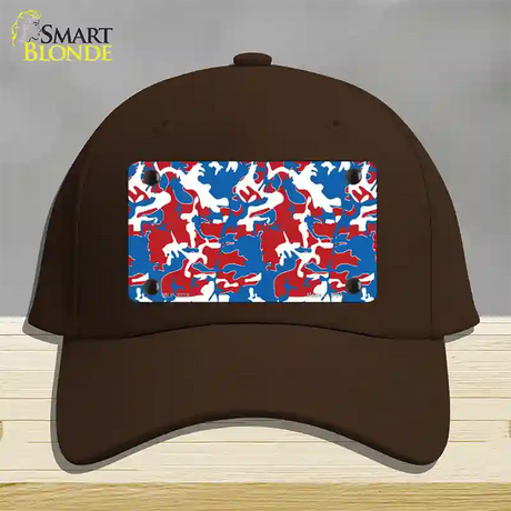 Patriotic Camouflage Novelty License Plate Hat Cotton / Dark Brown