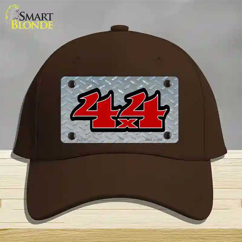 4 X 4 Diamond Novelty License Plate Hat Cotton / Dark Brown