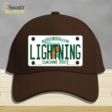 Lightning Florida State Novelty License Plate Hat Cotton / Dark Brown