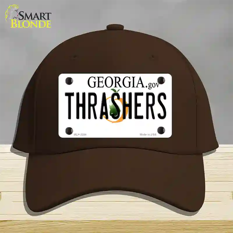 Thrashers Georgia State Novelty License Plate Hat Cotton / Dark Brown