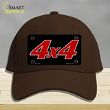 4 X 4 Black Novelty License Plate Hat Cotton / Dark Brown